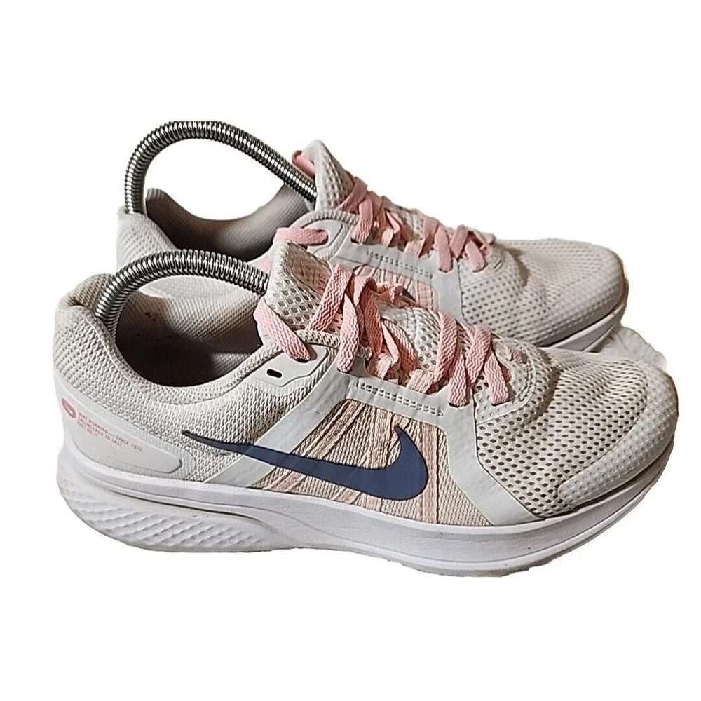 Nike Run Swift 2 Womens Running Shoes White Pink Navy CU3528-100 Size‎ 10.5